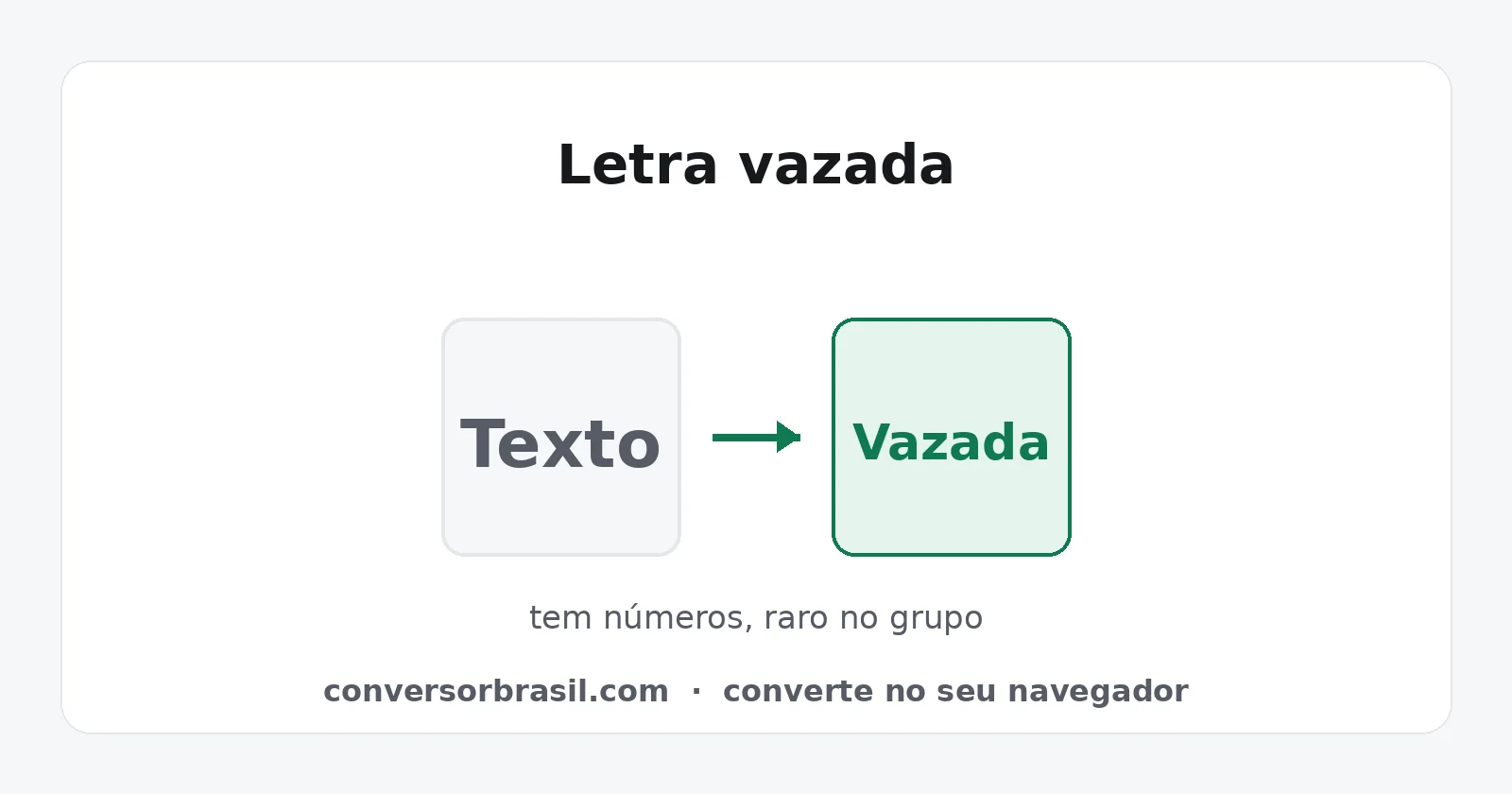 Frase comum ao lado da mesma frase em caracteres Unicode de traço duplo