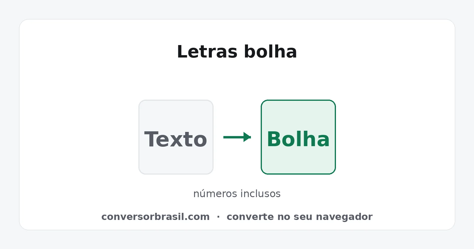 Frase comum ao lado da mesma frase com cada letra dentro de um círculo