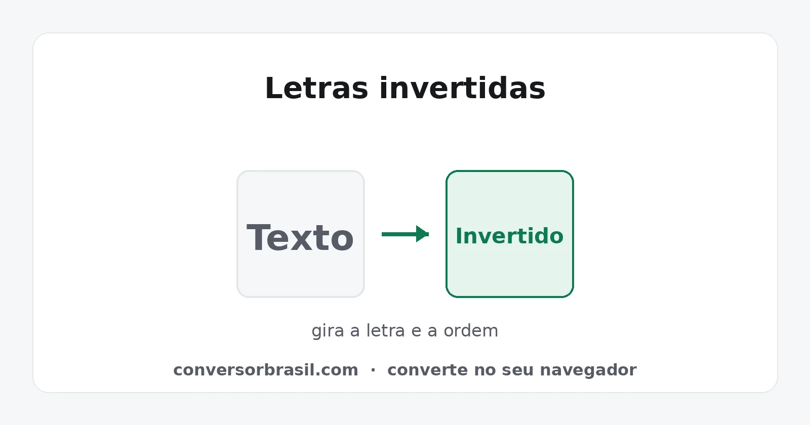 Frase comum ao lado da mesma frase girada de cabeça para baixo