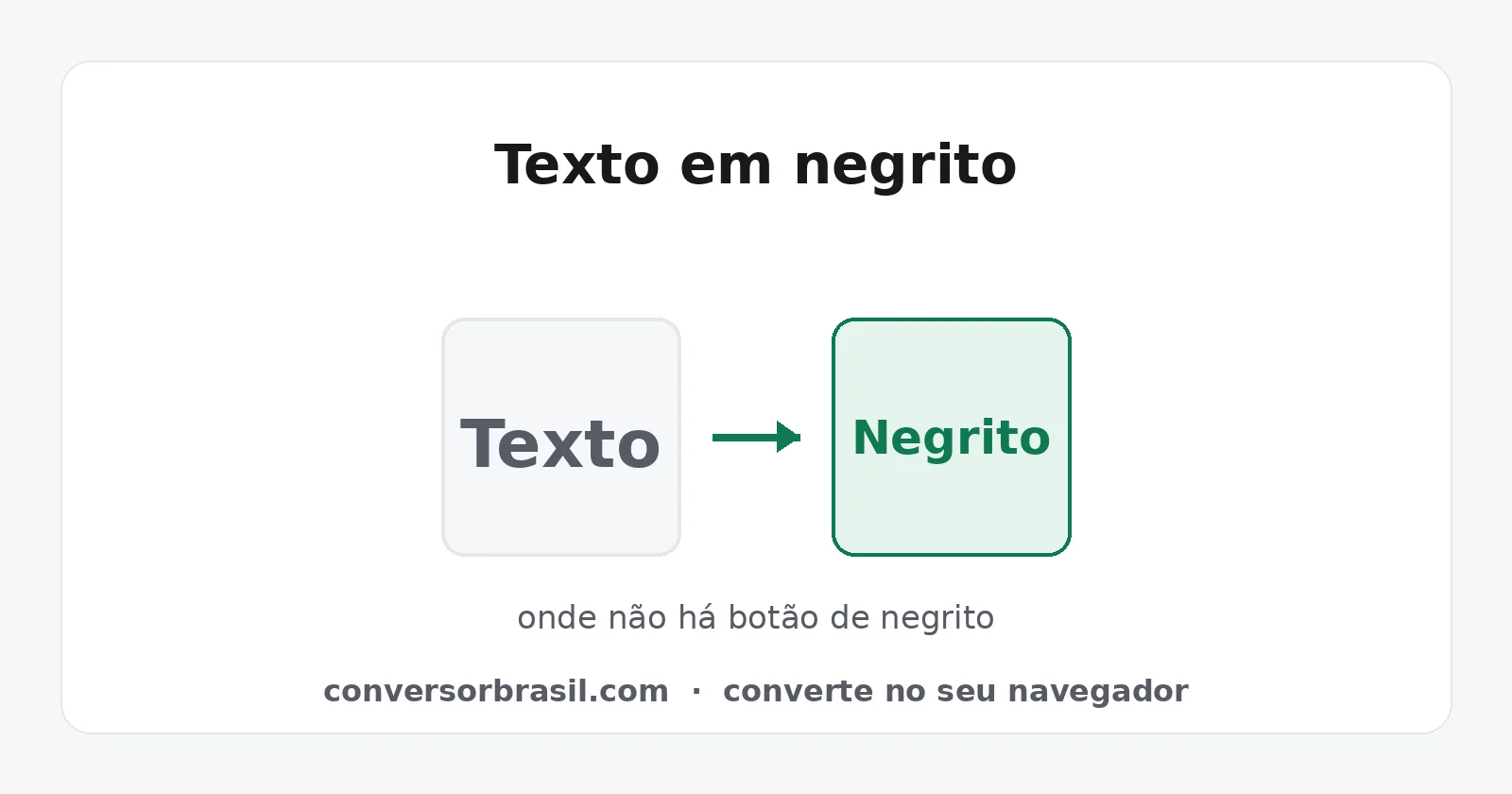 Frase comum ao lado da mesma frase em caracteres Unicode de negrito